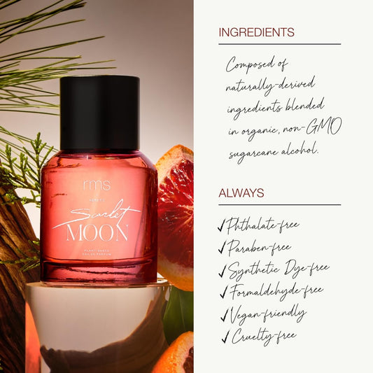 RMS Beauty x Heretic Scarlet Moon Eau de Parfum – Luxury Plant-Based Clean Fragrance – Natural Blood Orange, Violet Leaf & Hinoki Wood – Gender-Neutral & Vegan – 1.7 fl oz