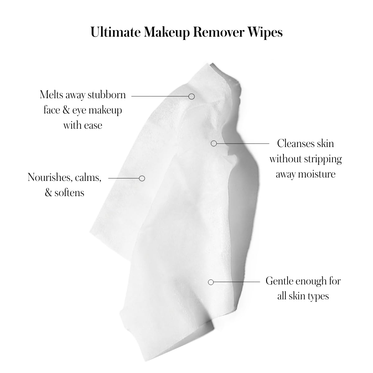 RMS Beauty Makeup Remover Wipes – Gentle, Hypoallergenic Facial Cleansing Towelettes with Nourishing Ingredients, Effective for All Skin Types, Travel-Friendly, 30 Count Pack