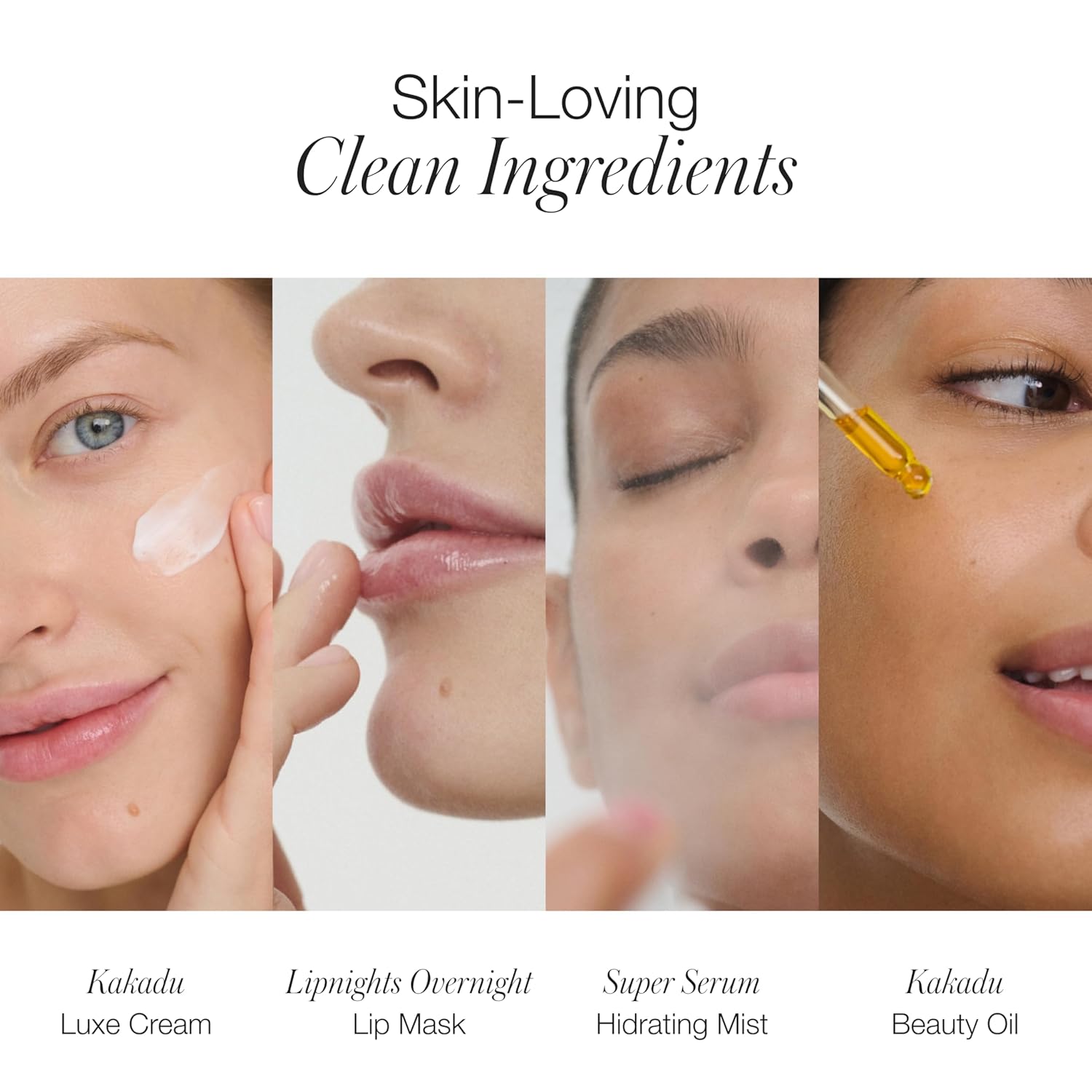 RMS Beauty Women's Skincare Secrets Set RMS Beauty Skincare Secrets Kit - Skin Care Set Kakadu Beauty Oil Kakadu Luxe Cream SuperSerum Hydrating Mist & Lipnights Lip Mask Beauty Present Sets