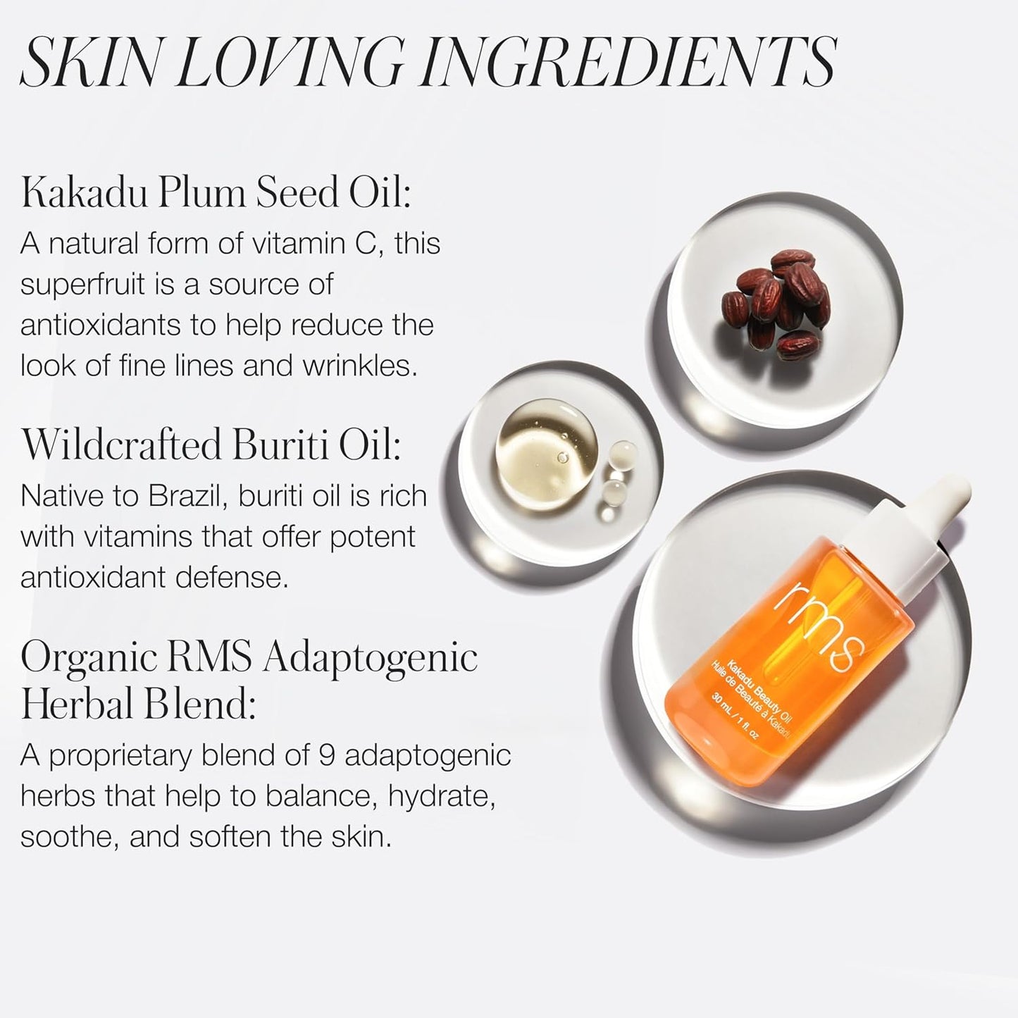 RMS Beauty Kakadu Beauty Oil – 24-Hour Hydrating Face Oil with Vitamin C – Brighter, Radiant Glow – Kind to Biome Certified – Non-Comedogenic & Fast-Absorbing – 1 fl oz