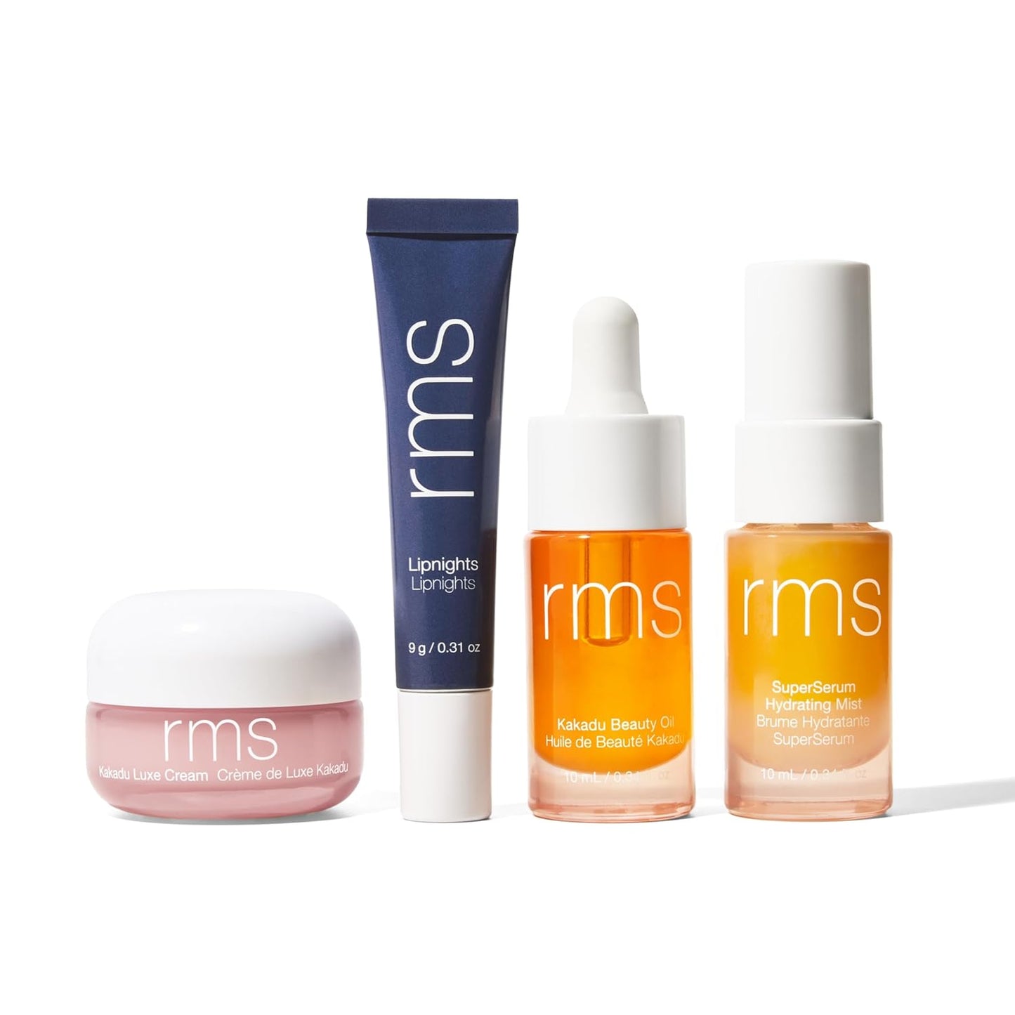 RMS Beauty Women's Skincare Secrets Set RMS Beauty Skincare Secrets Kit - Skin Care Set Kakadu Beauty Oil Kakadu Luxe Cream SuperSerum Hydrating Mist & Lipnights Lip Mask Beauty Present Sets