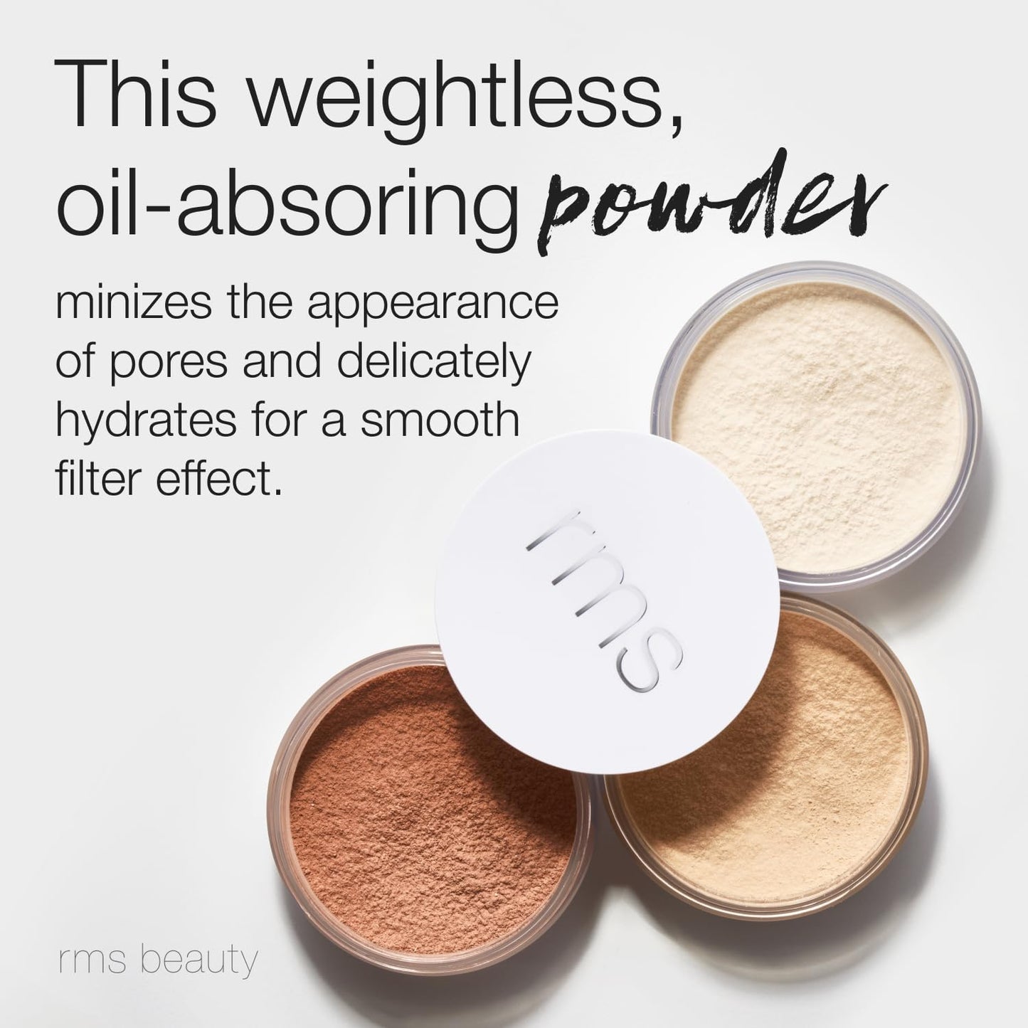 RMS Beauty Hydra Setting Powder – Hydrating Translucent Loose Powder, Lightweight Matte Finish, Oil Control, Natural Radiance, Long-Lasting Makeup Lock, 0.21 oz