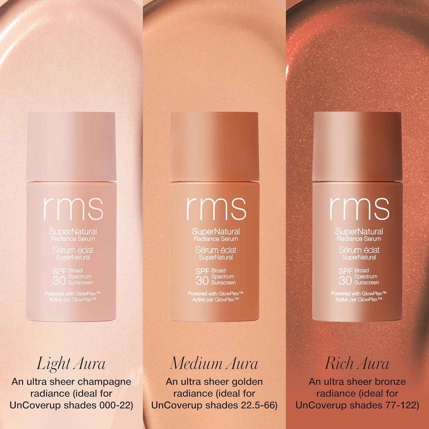 RMS Beauty Supernatural Radiance Serum SPF 30 - Lightweight Hydrating Facial Sunscreen with Antioxidants, Natural Glow Enhancer, Broad Spectrum UVA/UVB, 1 oz