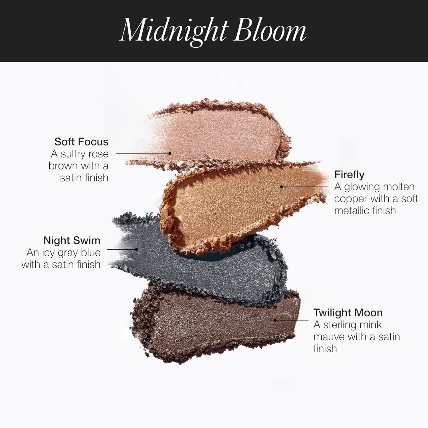 RMS Beauty Eyelights Eye Shadow Palette – Talc-Free Gel-to-Powder Eyeshadow – 4 Richly Pigmented Shades with Buriti Oil – Multi-Finish Matte, Satin & Metallic – 0.17 oz