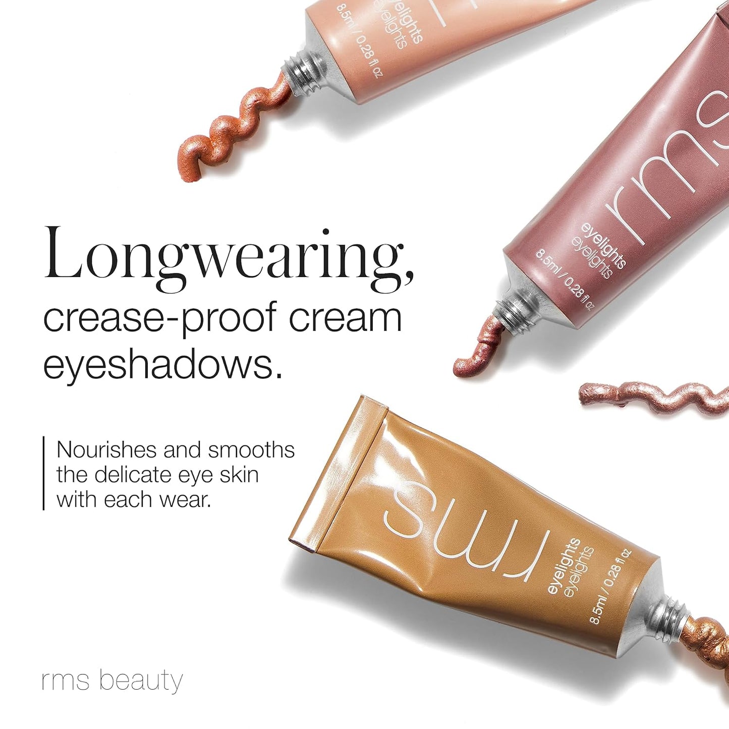 RMS Beauty Eyelights Cream Eyeshadow in Sunbeam & Halo - Metallic Eyeshadow Eyelid Color, Shimmer Eyeshadow, Glitter Cream Liquid Eyeshadow