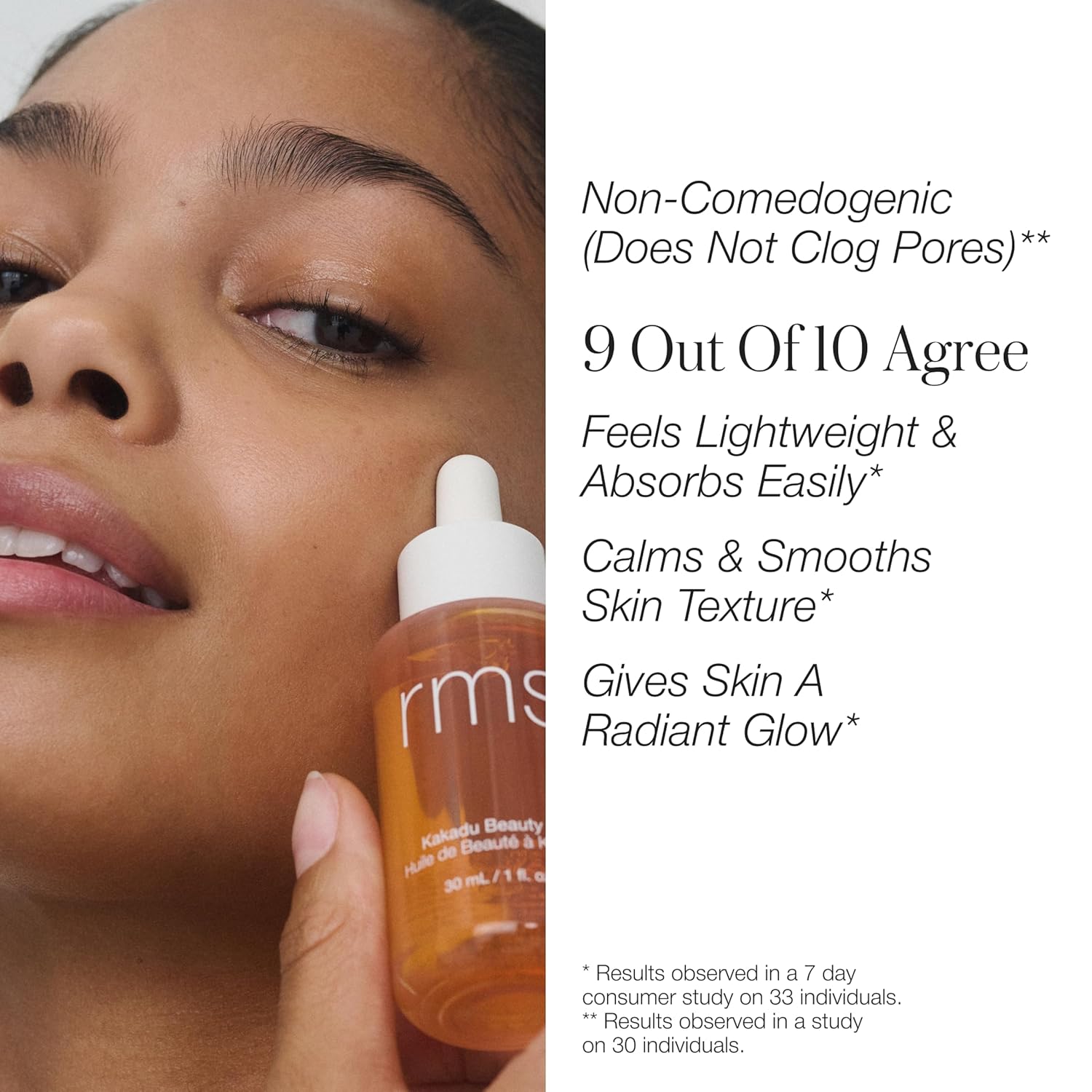 RMS Beauty Kakadu Beauty Oil – 24-Hour Hydrating Face Oil with Vitamin C – Brighter, Radiant Glow – Kind to Biome Certified – Non-Comedogenic & Fast-Absorbing – 1 fl oz