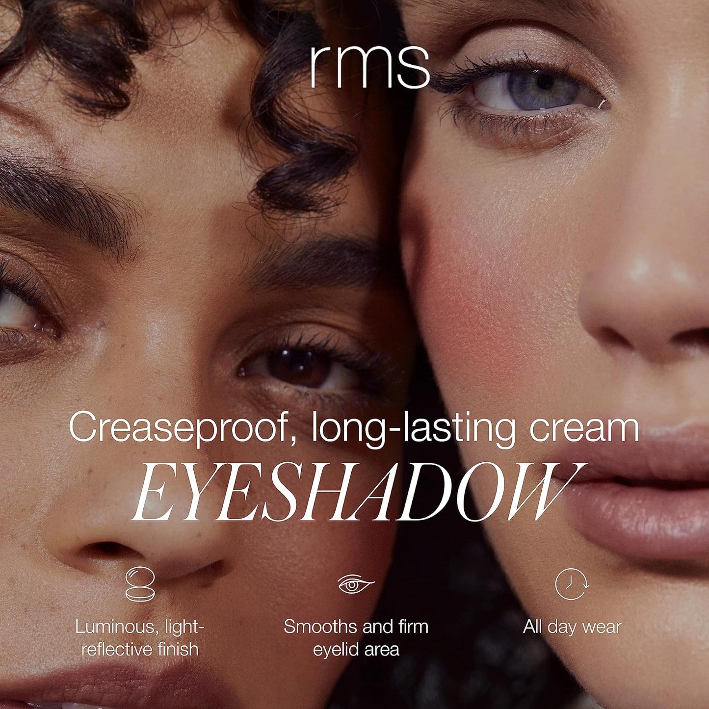 RMS Beauty Eyelights Cream Eyeshadow in Sunbeam & Halo - Metallic Eyeshadow Eyelid Color, Shimmer Eyeshadow, Glitter Cream Liquid Eyeshadow